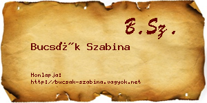 Bucsák Szabina névjegykártya
