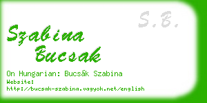 szabina bucsak business card